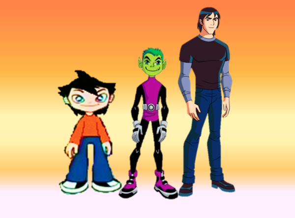 Kevin With Chiro And Beast Boy