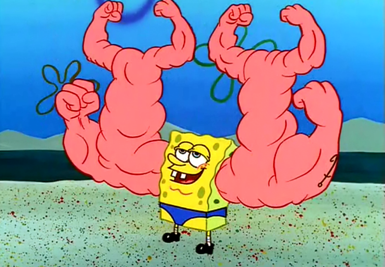 Muscular Spongebob.