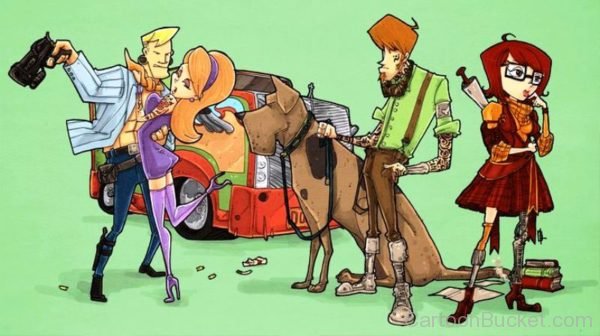 Scooby And Family Drawing