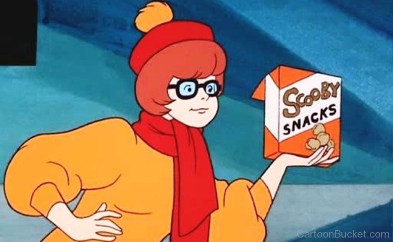Velma Dinkley Wearing Scooby Snacks.