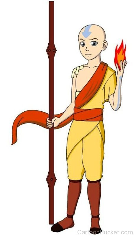 Aang Holding Fire