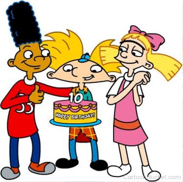 Arnold Holding Cake