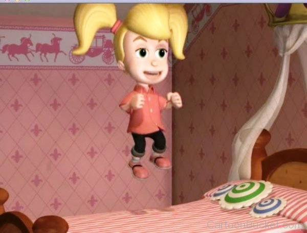 Cindy Jumping On Bed