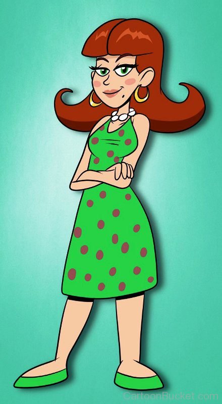 Judy Wearing Green Dress