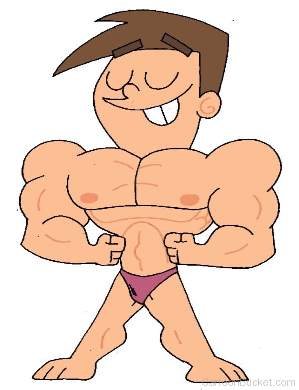 Timmy Showing Muscles