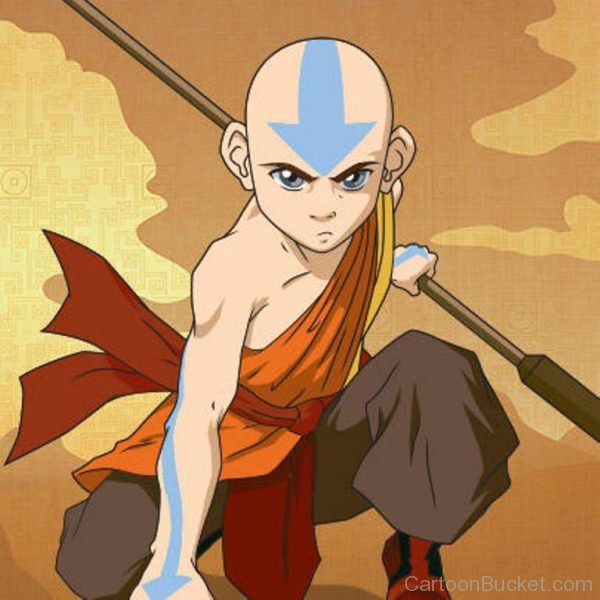 Aang Holding Stick Image
