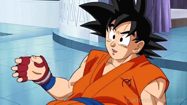 Goku Showing Hand