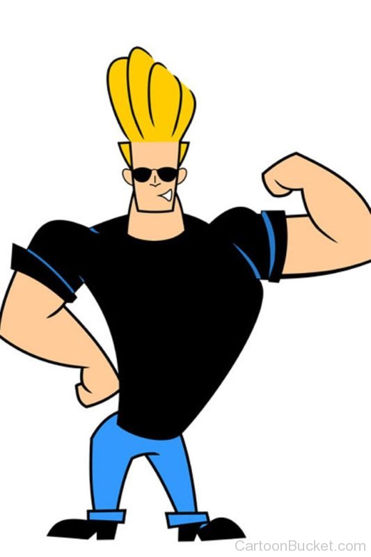 Johnny Bravo Showing Muscles