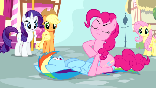 Pinkie pie Sitting On Friend