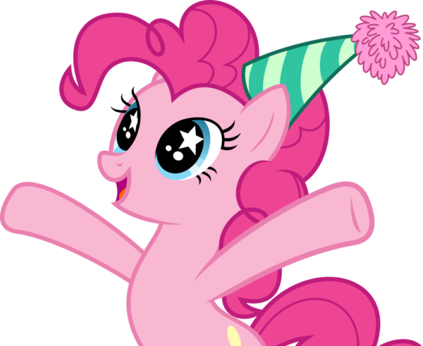 Pinkie pie Wearing Birthday Cap