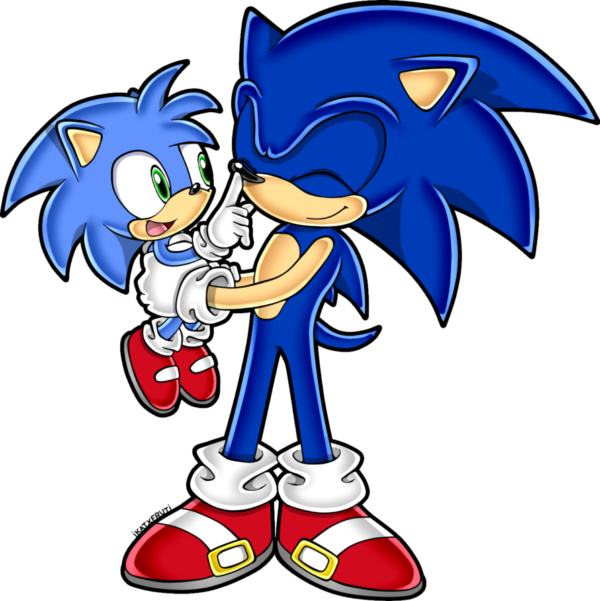 Sonic Holding Baby