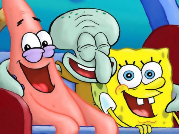Sponebob Laughing With Friend
