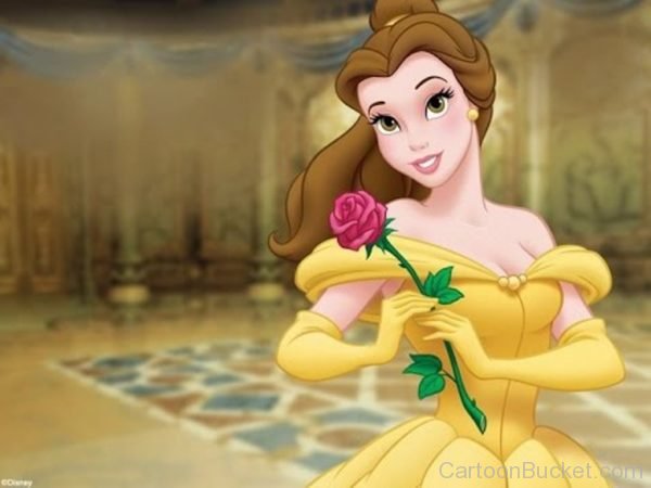 Princess Belle Holding Rose