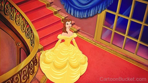 Princess Belle Wearing Beautiful Dress