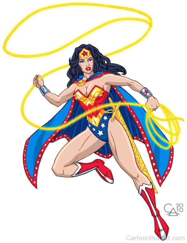 Wonder Woman Holding Rope
